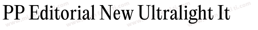 PP Editorial New Ultralight Italic字体转换